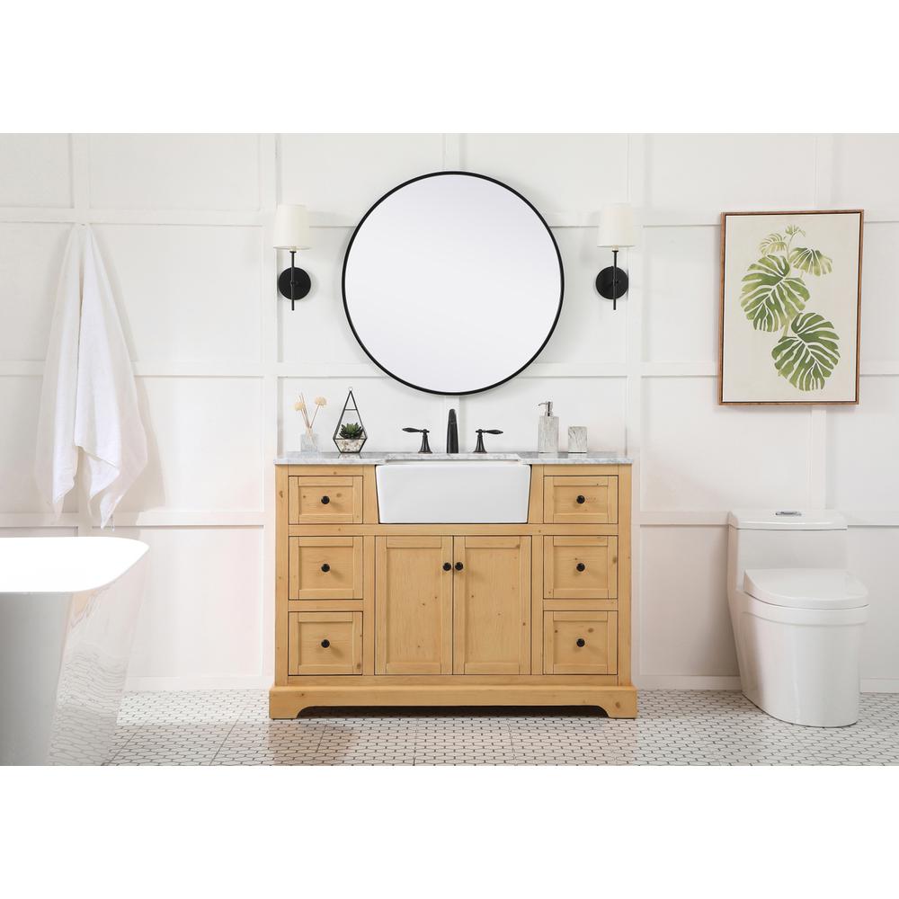 48 inch Single bathroom vanity in natural wood. Picture 4