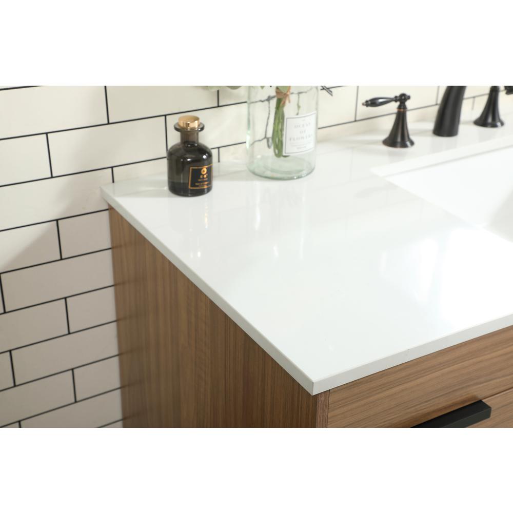 48 inch Single bathroom vanity in walnut brown. Picture 5