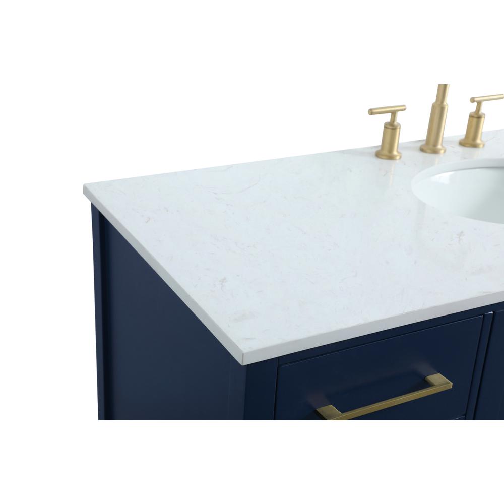 54 Inch SIngle Bathroom Vanity In Blue. Picture 11