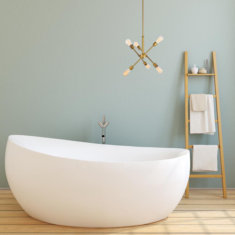 Axel 6 Lights Brass Pendant. Picture 8