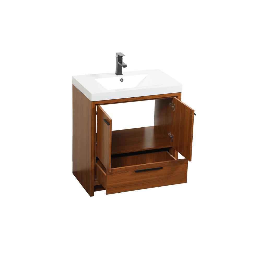 30 inch Single bathroom vanity in Teak. Picture 9