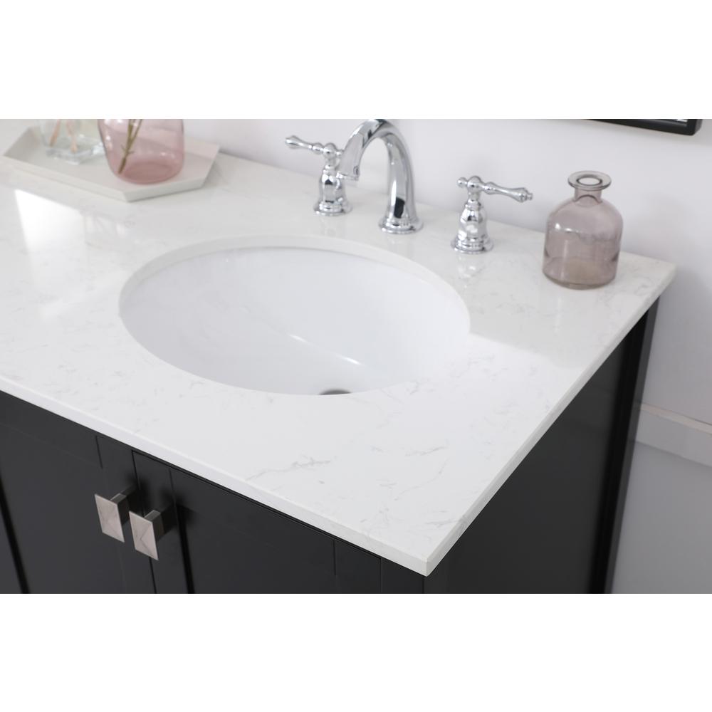 60 inch Double Bathroom Vanity in Black. Picture 5