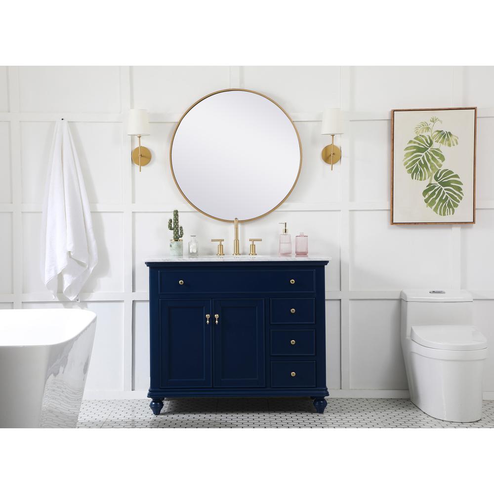42 inch Single bathroom vanity in blue. Picture 4
