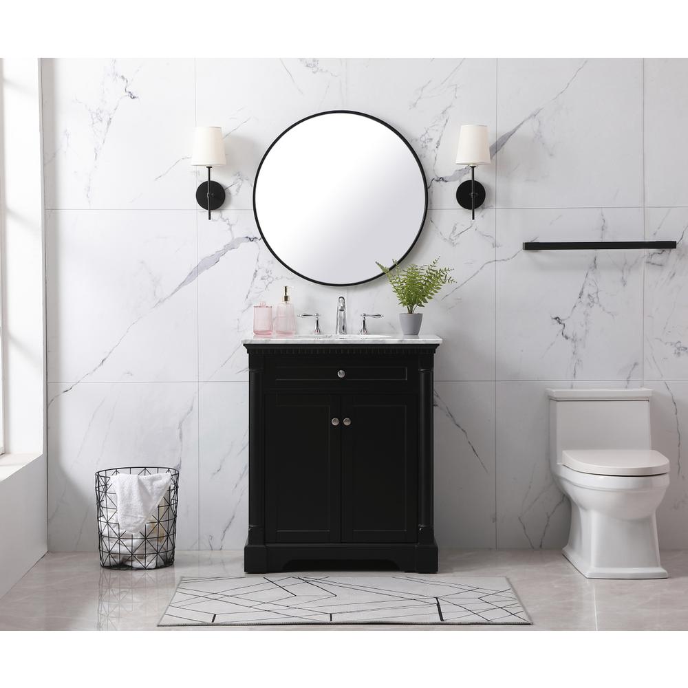 30 inch Single bathroom vanity set in black. Picture 4