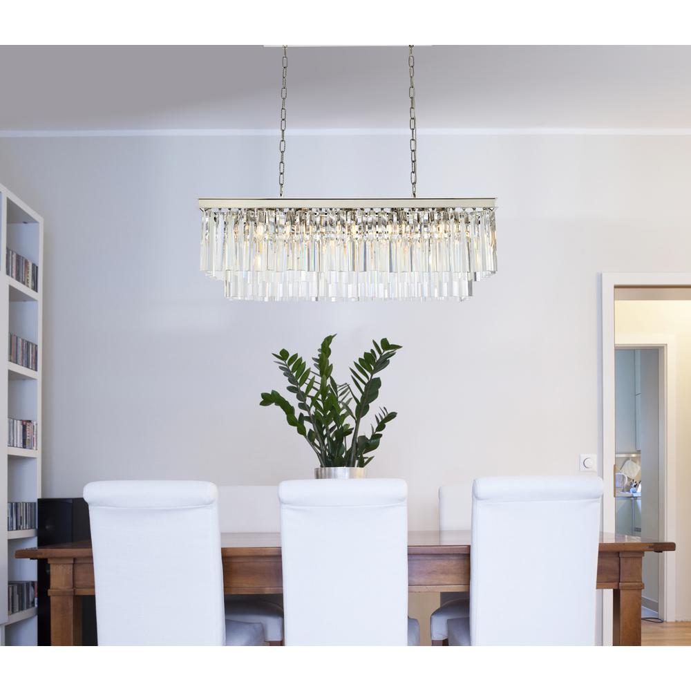 Sydney 12 light polished nickel Chandelier Clear Royal Cut Crystal. Picture 8