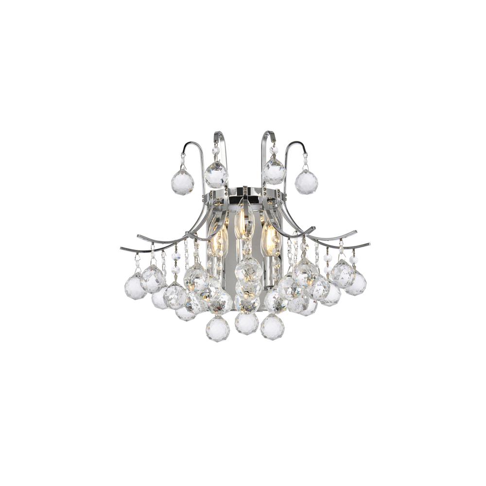 Toureg 3 light Chrome Wall Sconce Clear Royal Cut Crystal. Picture 1