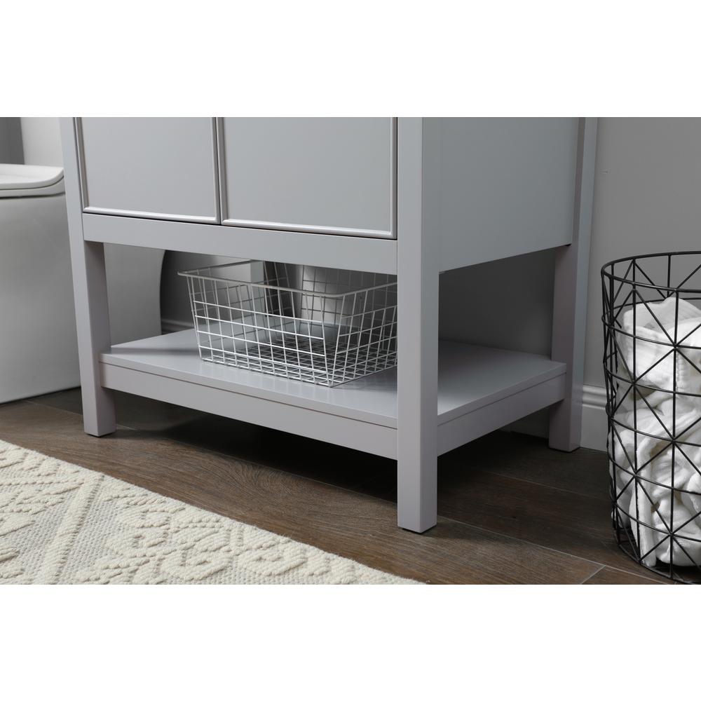 30 Inch SIngle Bathroom Vanity In Grey. Picture 6