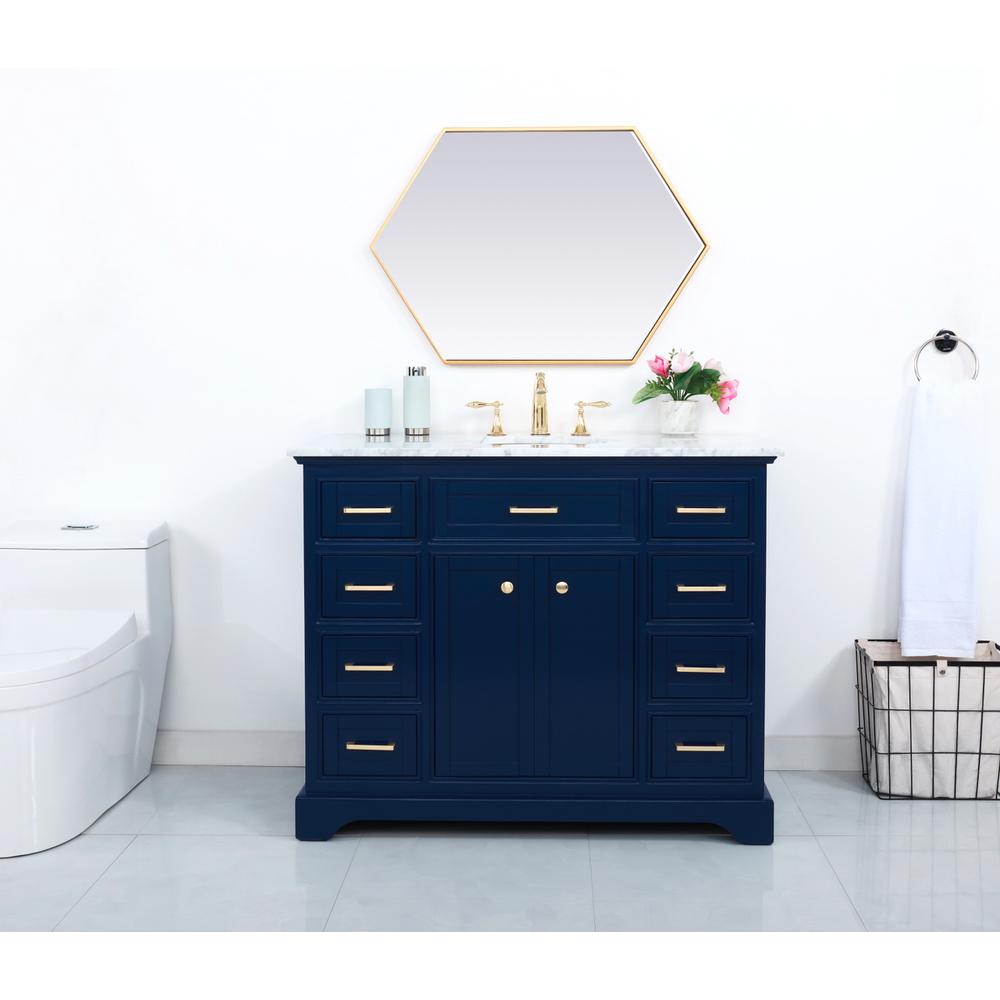 42 inch Single bathroom vanity in Blue. Picture 14