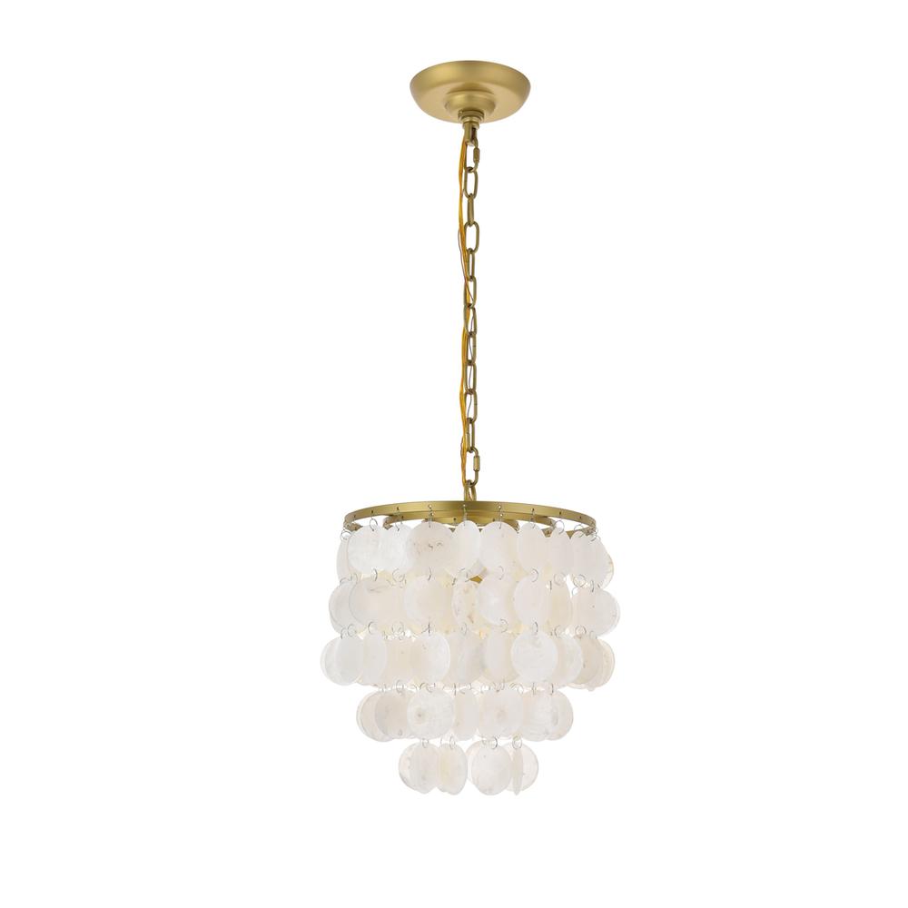 Selene 1 light Brass Pendant. Picture 2