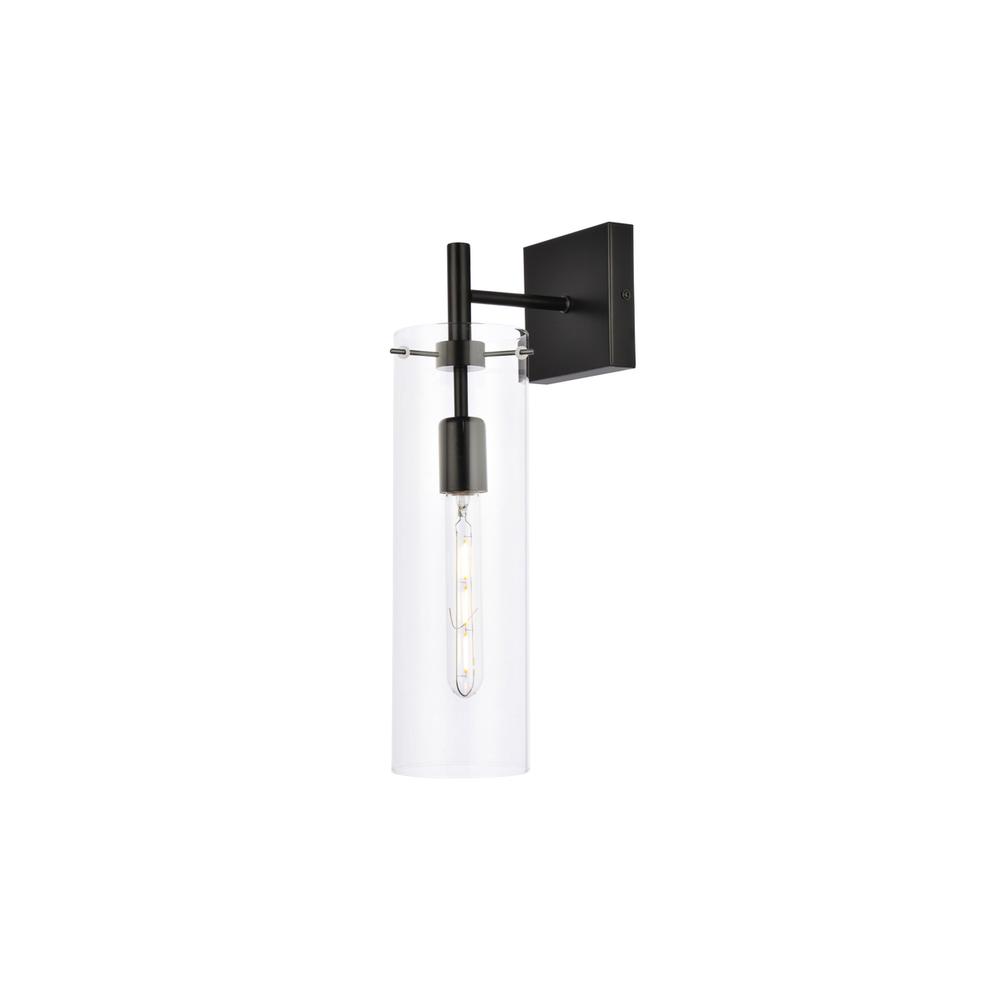 Savant 1 light black wall sconce. Picture 2