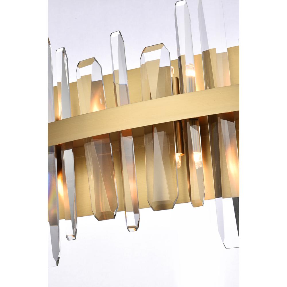 Serena 24 inch crystal bath sconce in satin gold. Picture 3