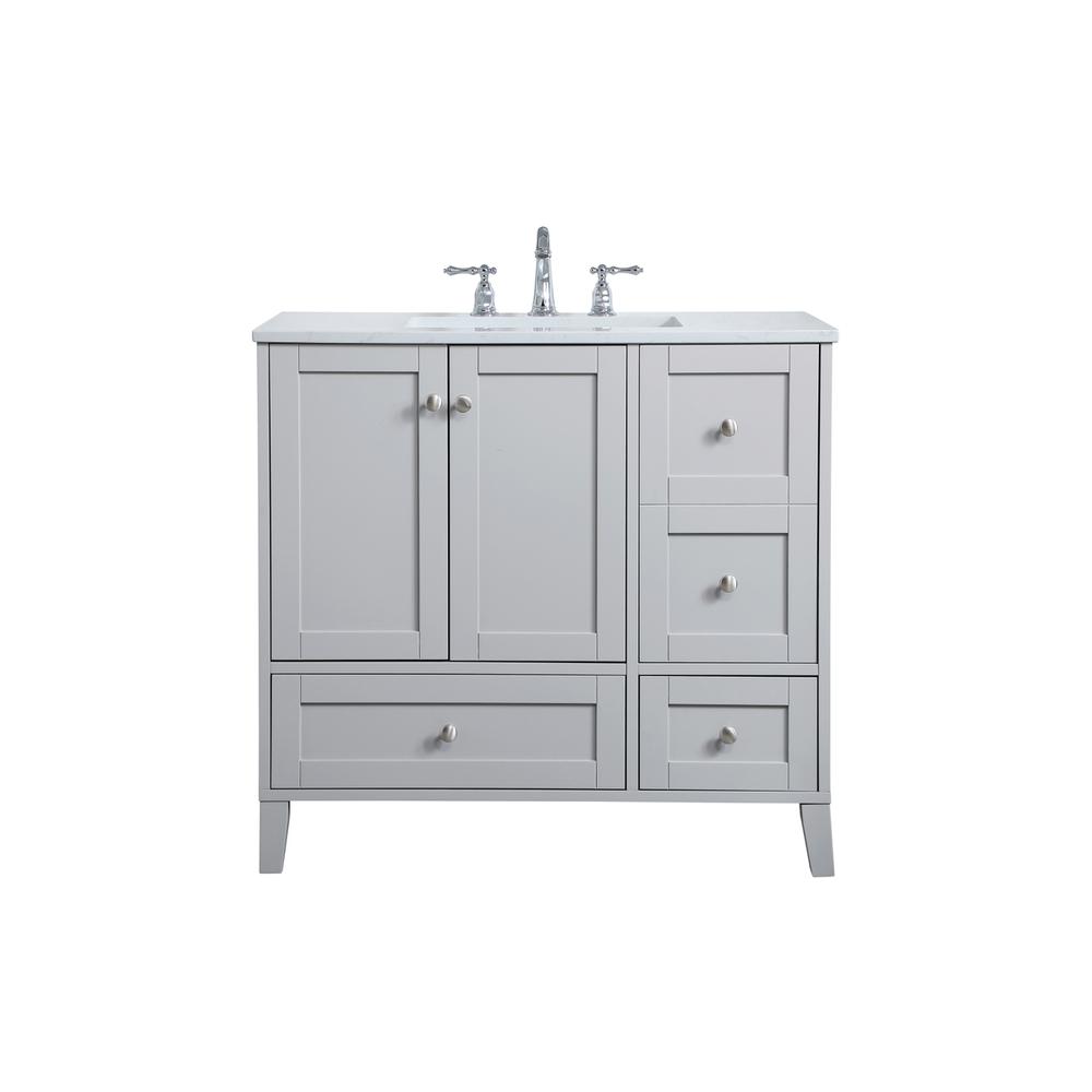 36 inch Single Bathroom Vanity in Grey. Picture 1
