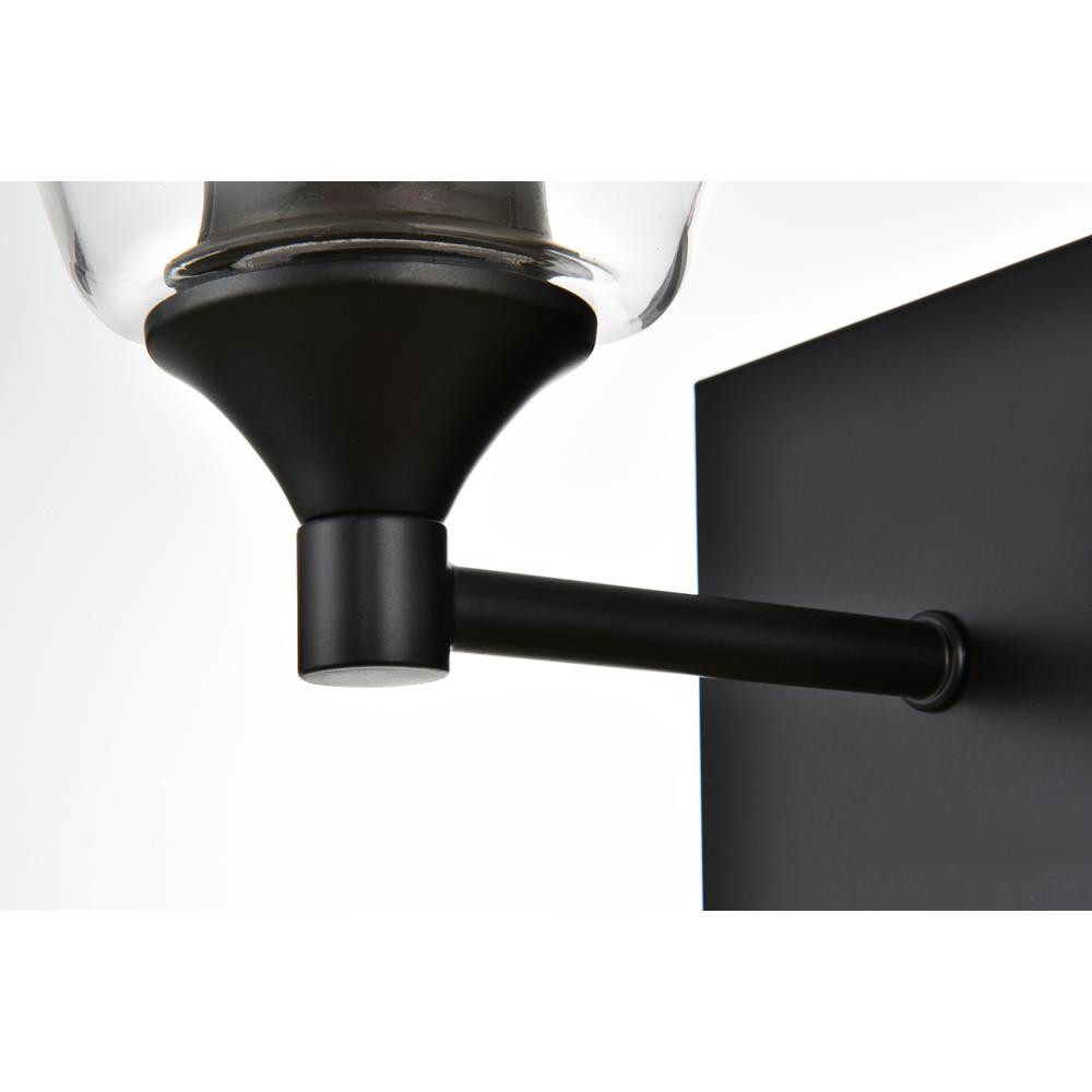 Gianni 1 light Black and Clear Bath Sconce. Picture 4