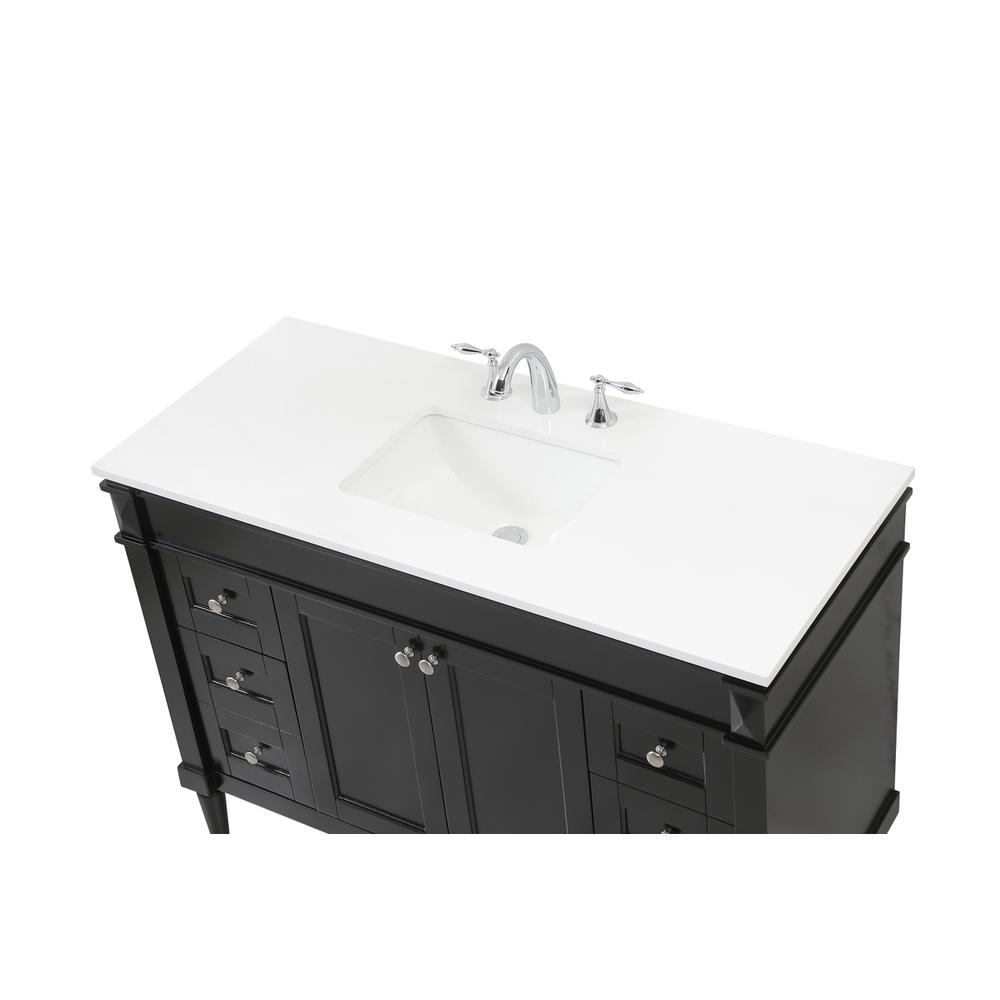 48 inch Single bathroom vanity in black. Picture 10