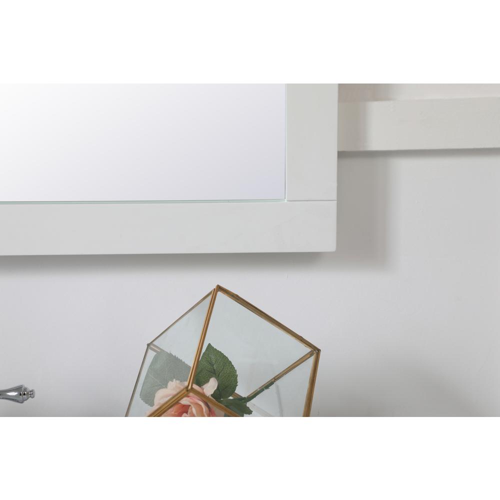 Aqua rectangle vanity mirror 30 inch in White. Picture 5