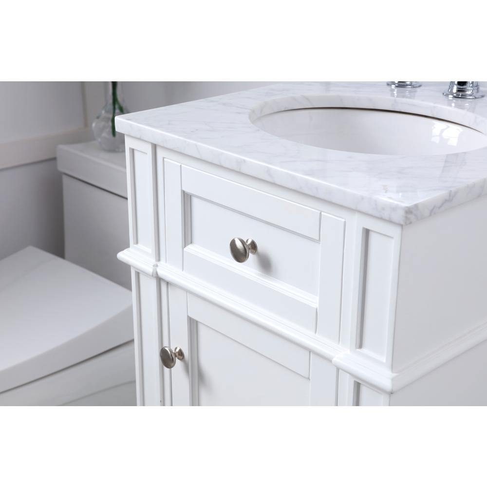 18 in. Single Bathroom Vanity set in white. Picture 4