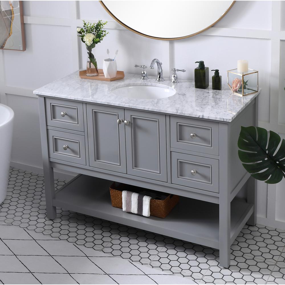 48 in. Single bathroom vanity set in Grey. Picture 4