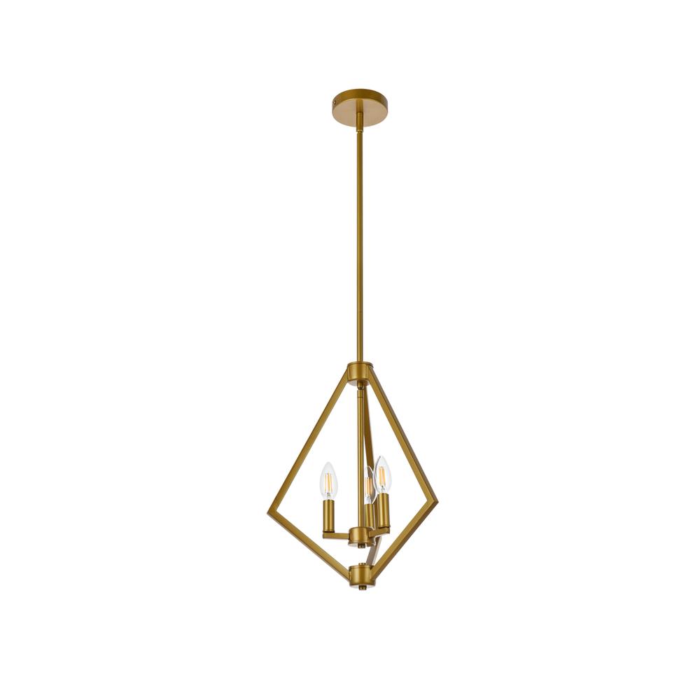 Irina 3 lights pendant in brass. Picture 6