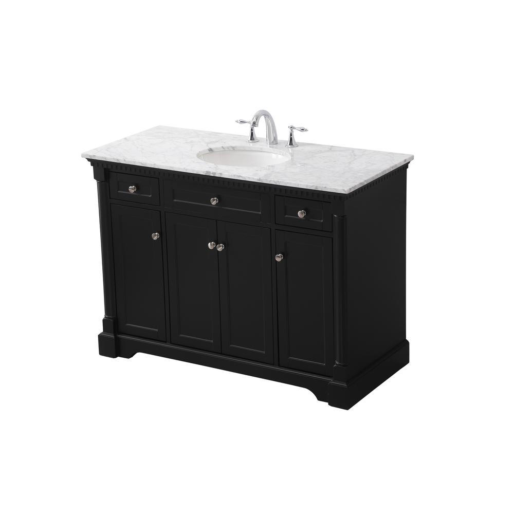 48 inch Single bathroom vanity set in black. Picture 8
