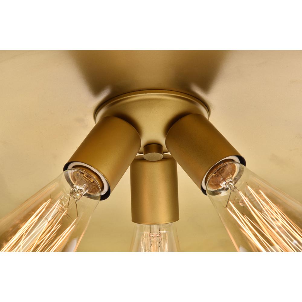 Anders Collection Chandelier D20.5 H6.5 Lt:3 Black and Brass Finish. Picture 5