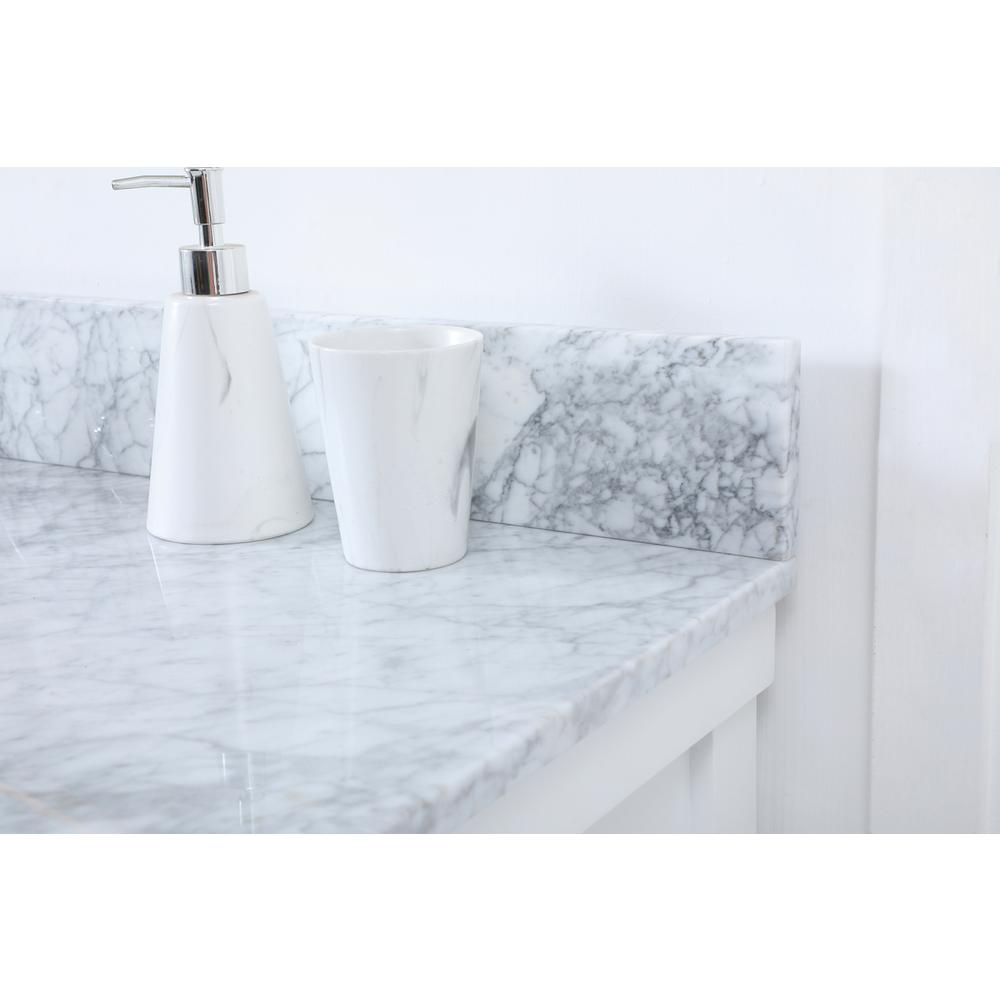 48 inch Single bathroom vanity in white with backsplash. Picture 5