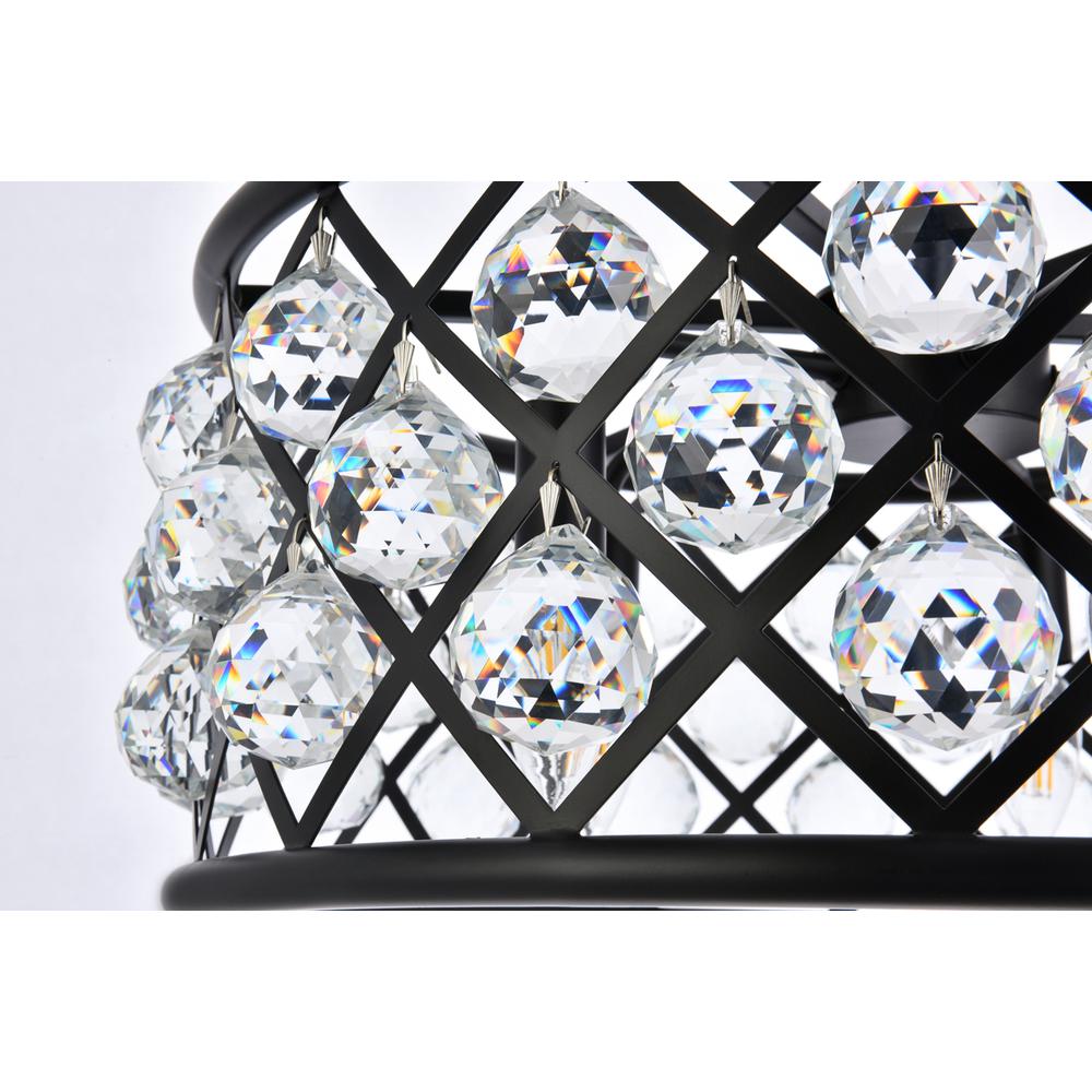 Madison 5 light Matte Black Chandelier Clear Royal Cut Crystal. Picture 3