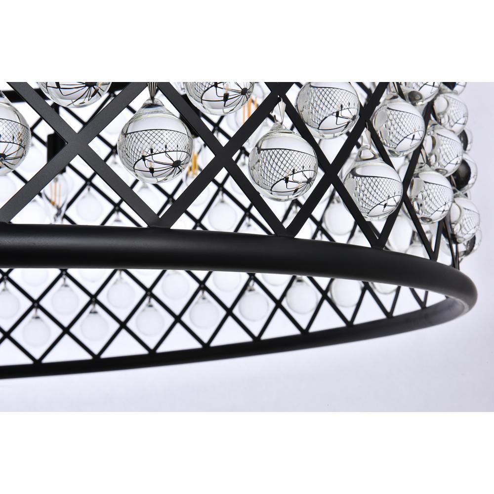 Madison 10 light Matte Black Chandelier Clear Royal Cut Crystal. Picture 3