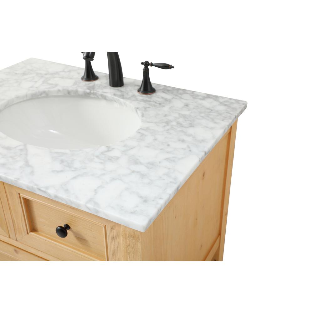 30 inch Single bathroom vanity in natural wood. Picture 11