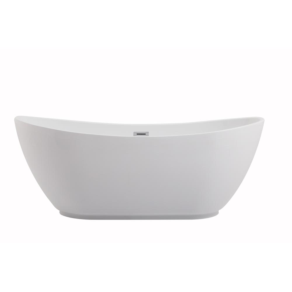 67 inch soaking bathtub in glossy white. Picture 1