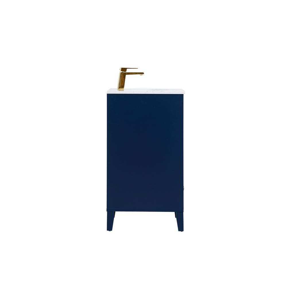 18 inch Single Bathroom Vanity in Blue. Picture 13