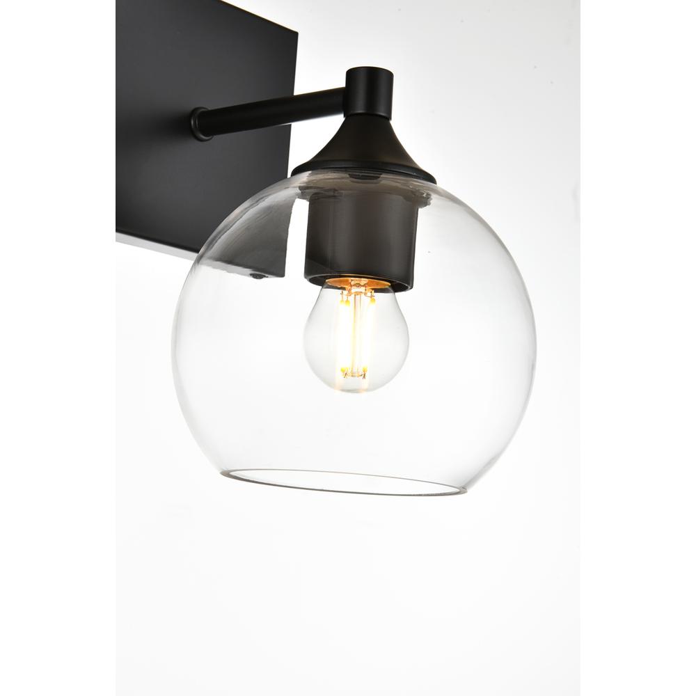 Foster 1 light Black and Clear Bath Sconce. Picture 4