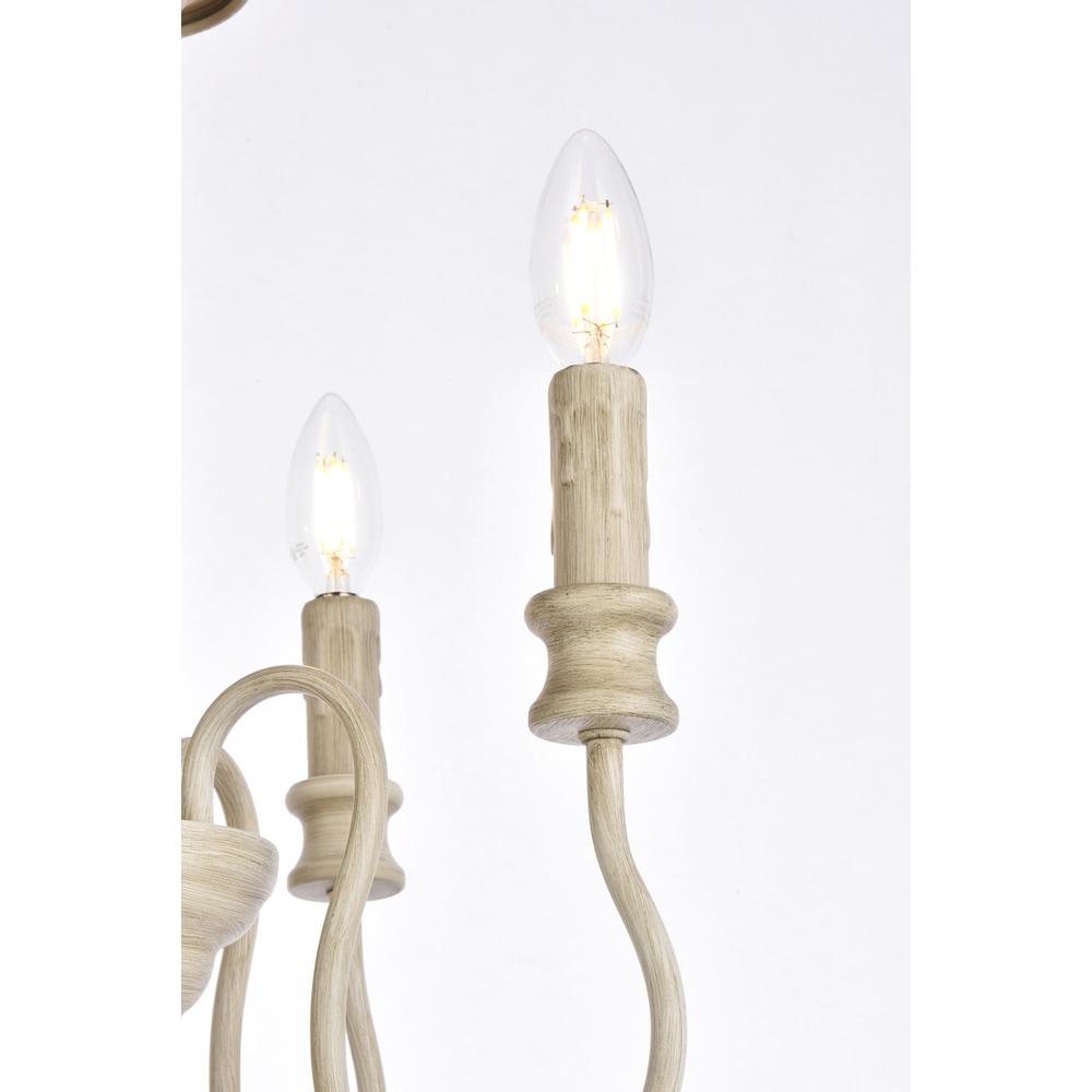 Flynx 4 lights pendant in weathered dove. Picture 5