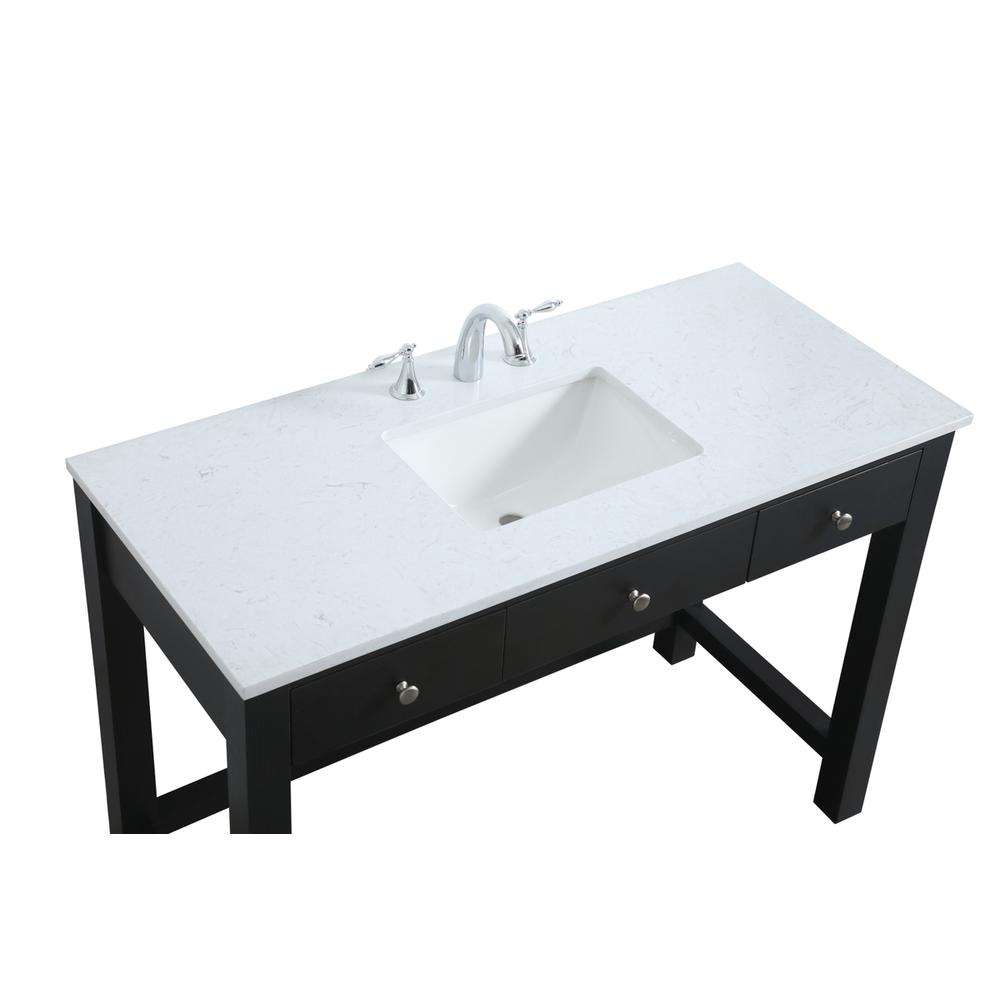 48 Inch ADA Compliant Bathroom Vanity In Black. Picture 10