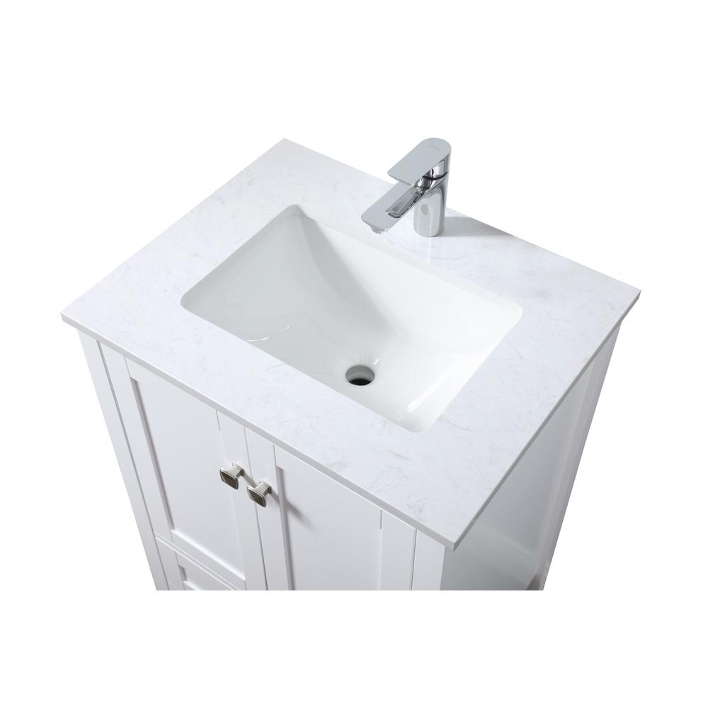 24 Inch SIngle Bathroom Vanity In White. Picture 11