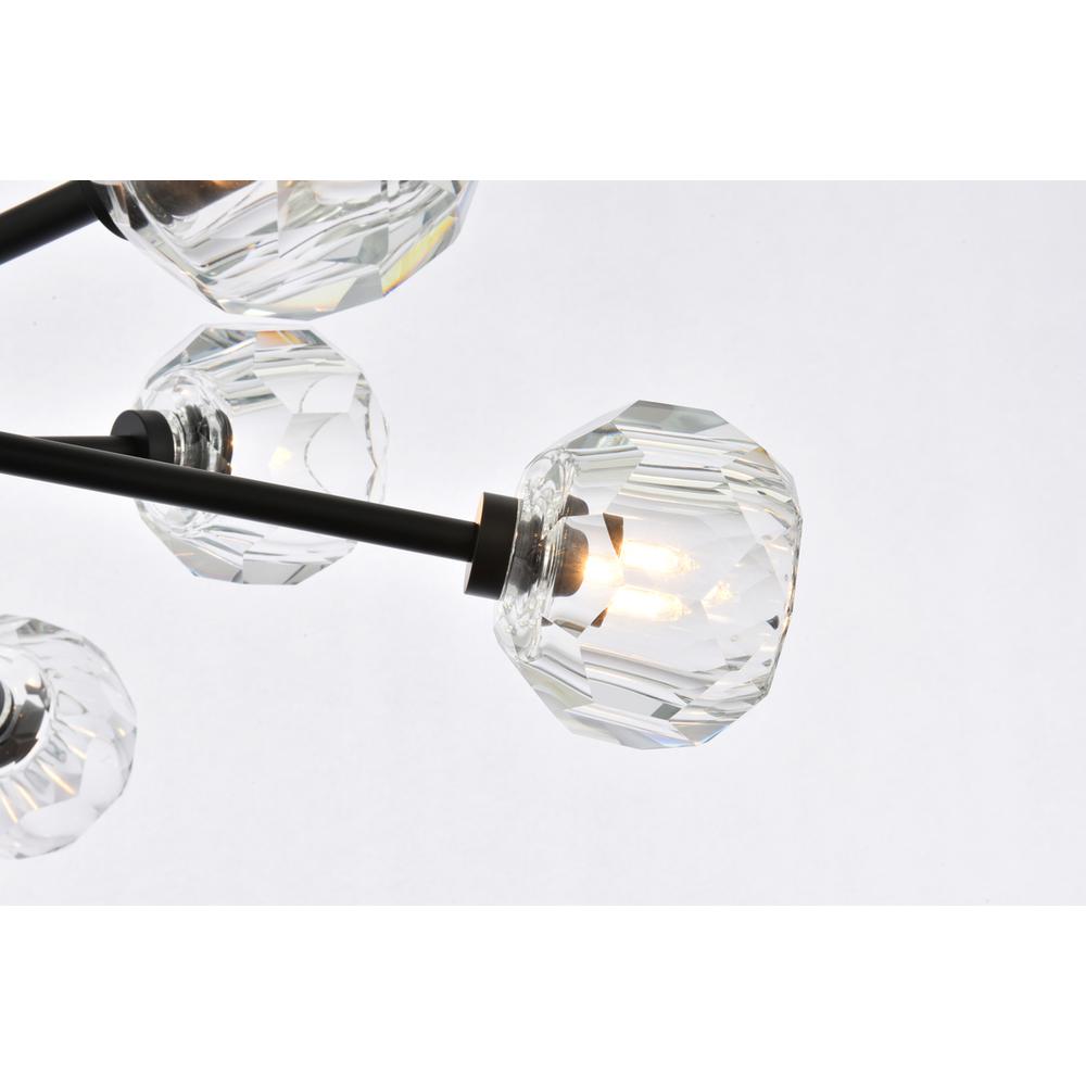 Graham 10 Light Pendant in Black. Picture 3