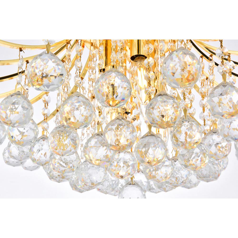 Toureg 6 light Gold Flush Mount Clear Royal Cut Crystal. Picture 3