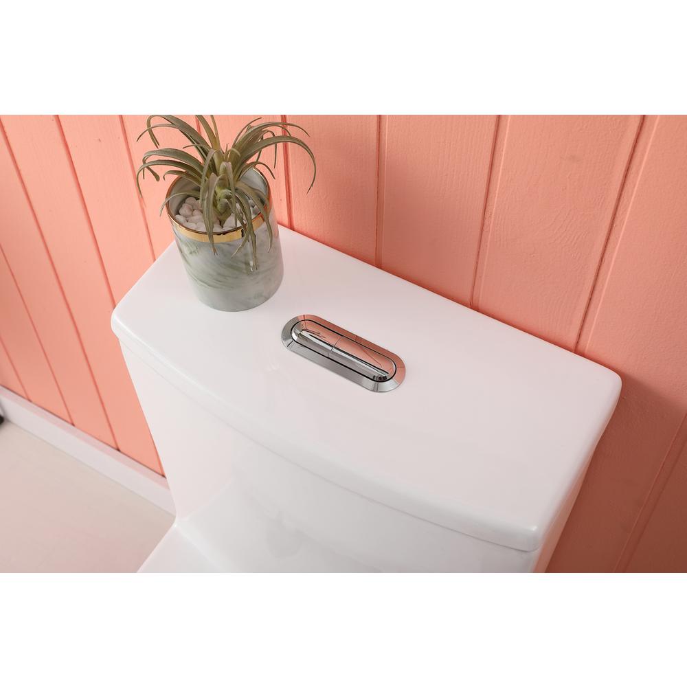 Winslet One-piece elongated Toilet 28x16x29 in White. Picture 6