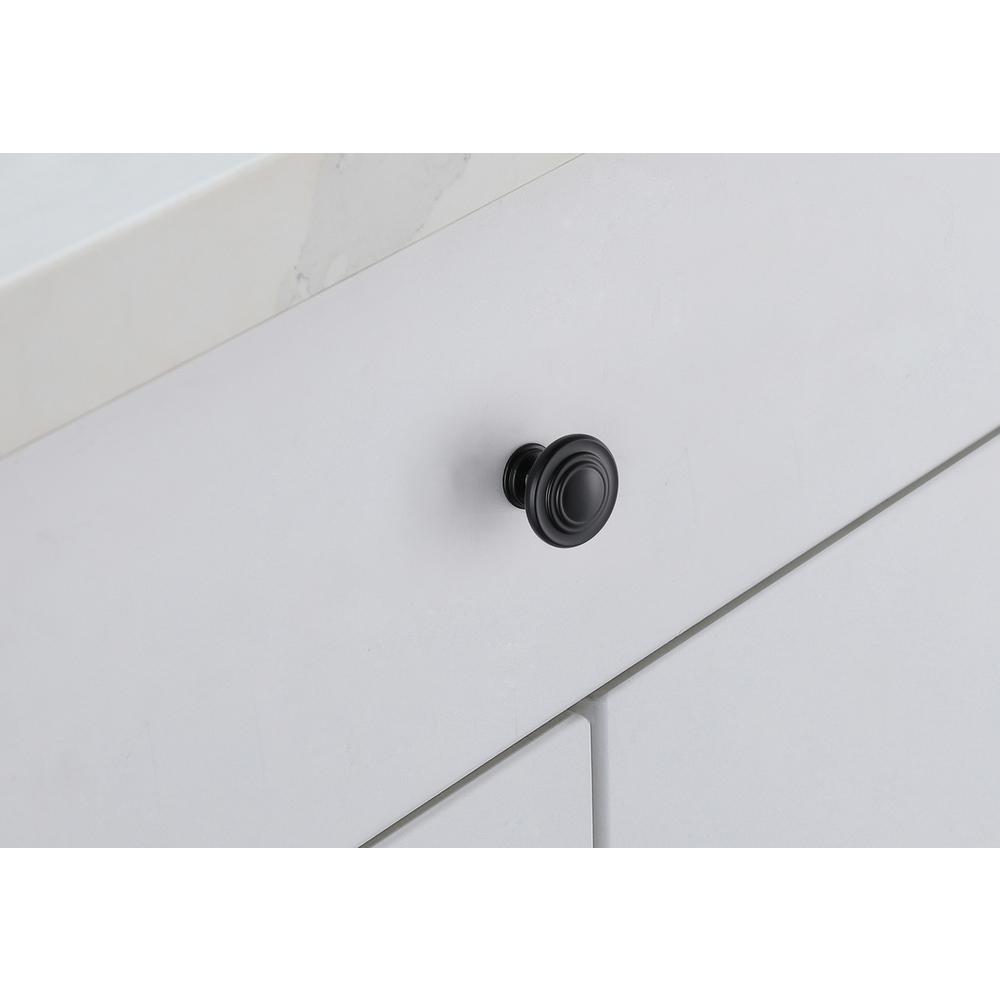 Minu 1.3" Diameter Matte Black Mushroom Knob Multipack (Set of 10). Picture 2