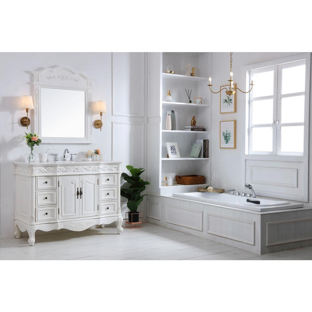 48 inch Single Bathroom vanity in antique white. Picture 10