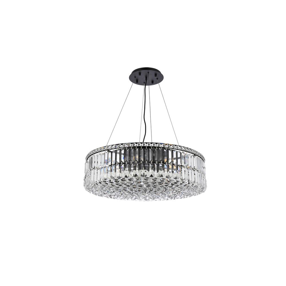 Maxime 28 inch black chandelier. Picture 6