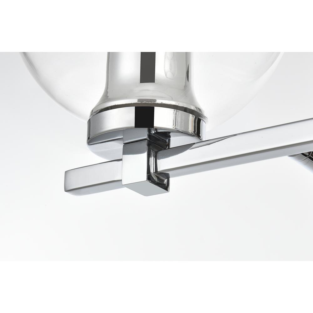 Juelz 2 light Chrome and Clear Bath Sconce. Picture 5