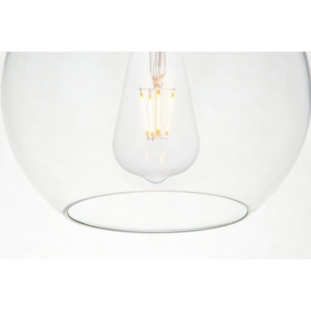 Baxter 5 Lights Chrome Pendant With Clear Glass. Picture 4