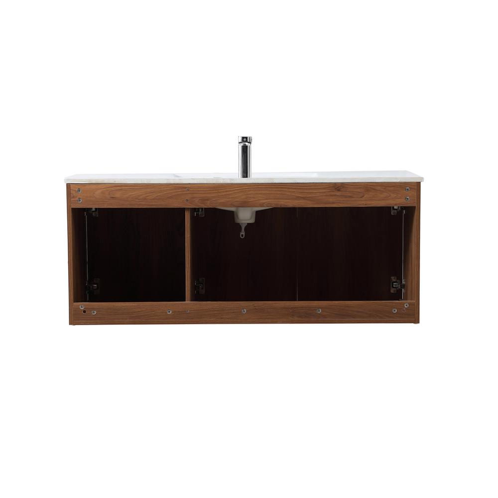 48 inch  Single Bathroom Floating Vanity in White. Picture 1