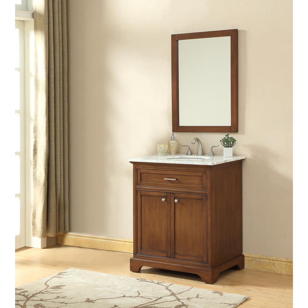 30 In. Single Bathroom Vanity Set In Teak. Picture 9