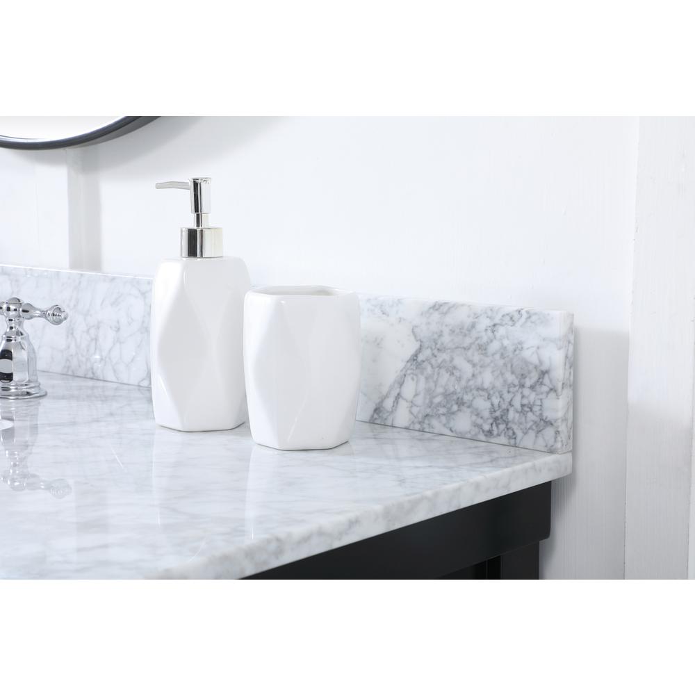 48 inch Single bathroom vanity in black with backsplash. Picture 5
