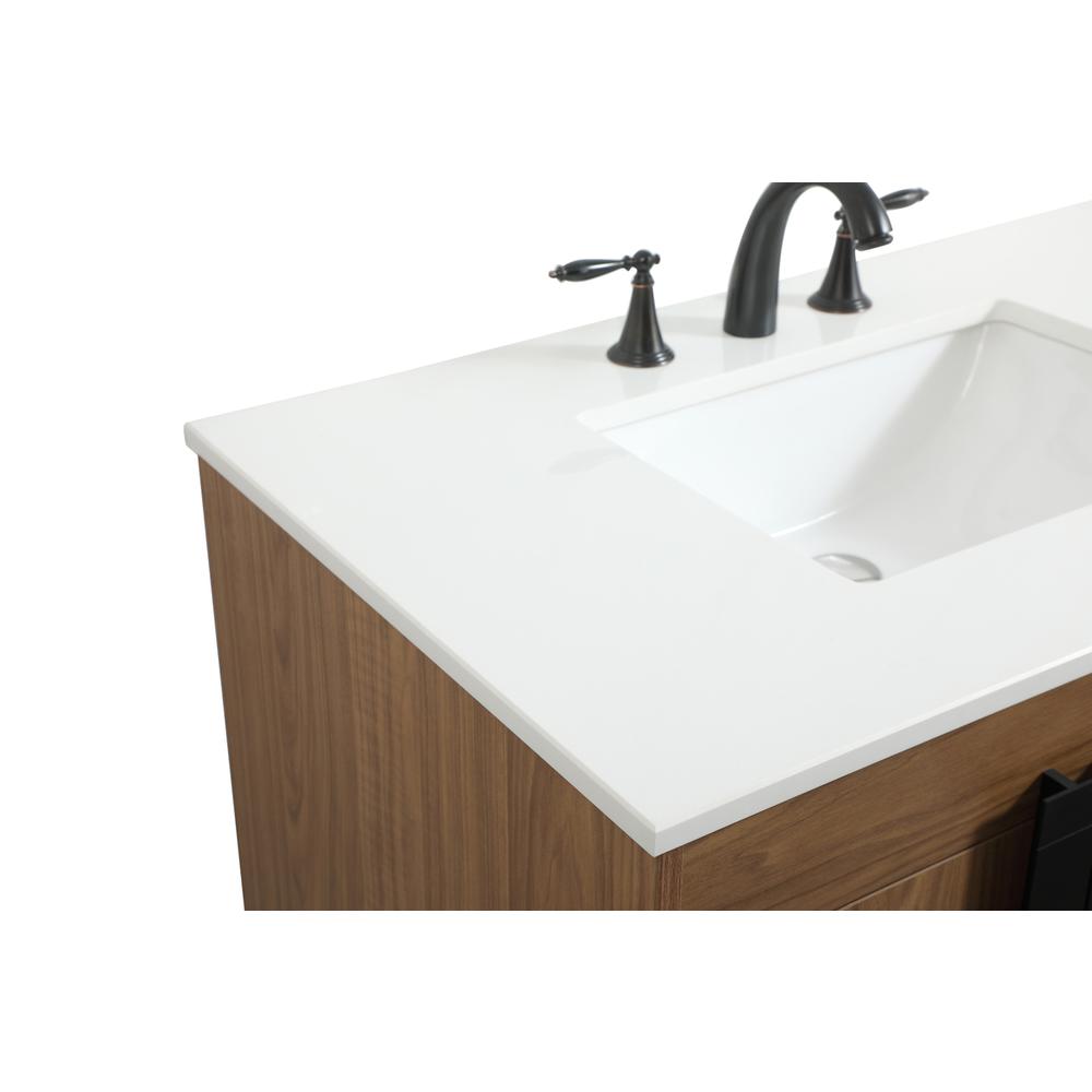 36 inch Single bathroom vanity in walnut brown. Picture 11