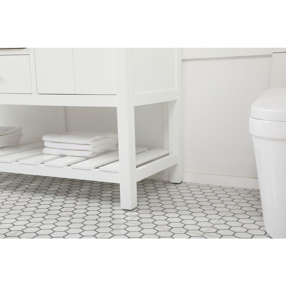 60 inch Single bathroom vanity in white. Picture 6