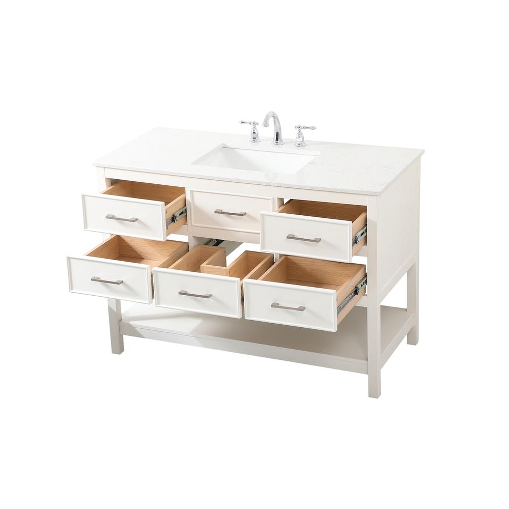 48 inch Single bathroom vanity in white. Picture 9