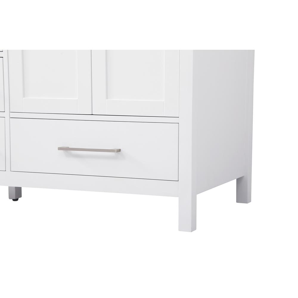 60 inch Double Bathroom Vanity in White. Picture 11