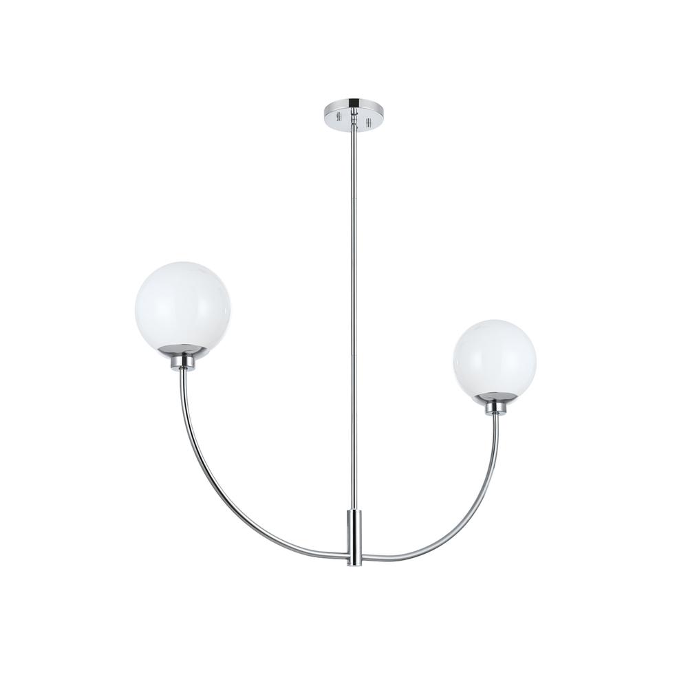 Nyomi 36 inch chandelier in Chrome. Picture 6